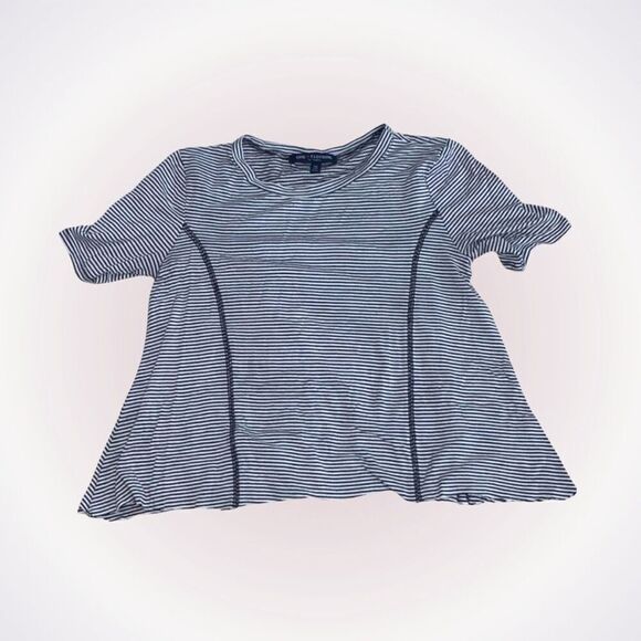 One Clothing white and black striped t-shirt | Sz M - Picture 1 of 6